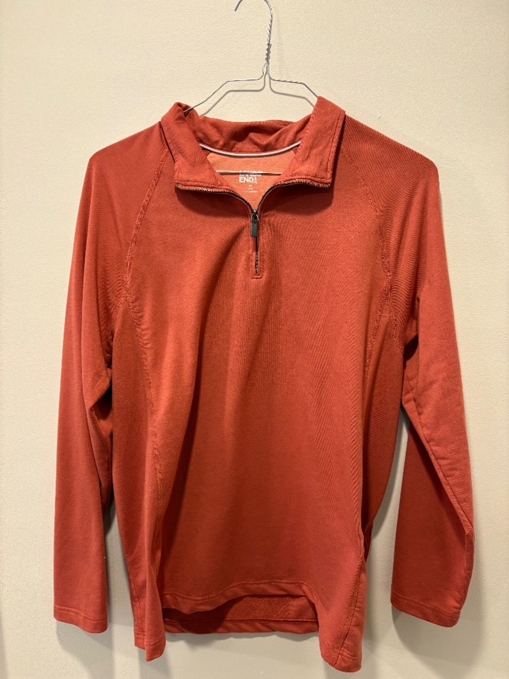 Lands' End men's Long Sleeve Raglan Social Active Quarter Zip